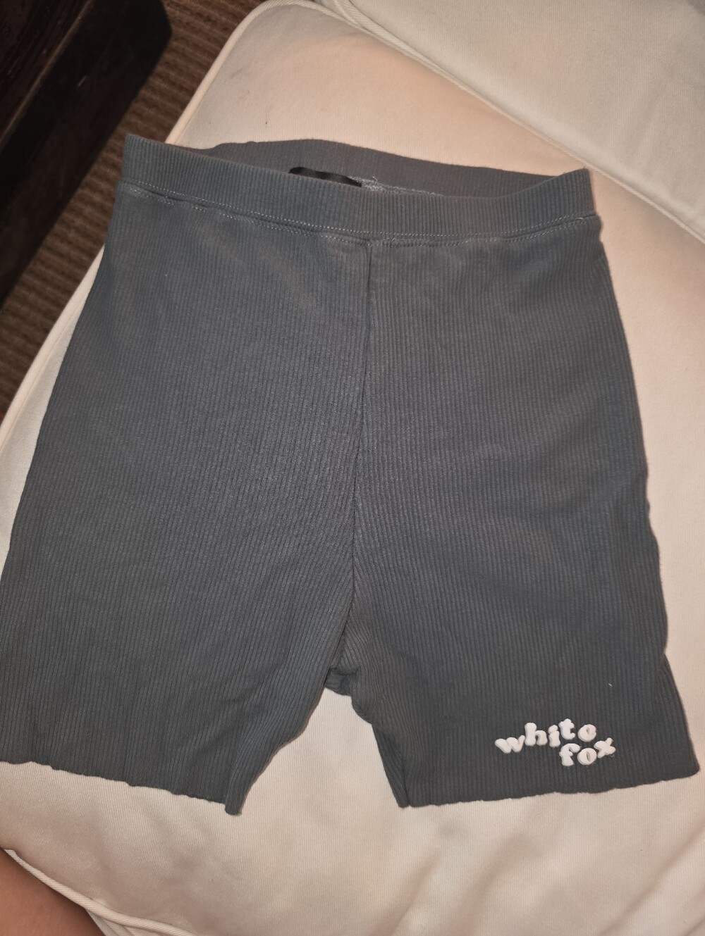 White Fox biker shorts Size Small Sage Green